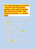 Test Bank for Managerial Accounting&comma; 2026 Real Exam Questions & 100&percnt; Accurate Answers &vert; A&plus; Graded Guide&NewLine;&NewLine;