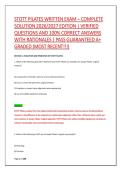 STOTT PILATES WRITTEN EXAM &ndash; COMPLETE SOLUTION 2026&sol;2027 EDITION &vert; VERIFIED QUESTIONS AND 100&percnt; CORRECT ANSWERS WITH RATIONALES &vert; PASS GUARANTEED A&plus; GRADED &lpar;MOST RECENT&excl;&excl;&excl;&rpar;