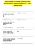 bio 93 midterm 3 Exam Questions and&NewLine;Answers with Verified Solutions &vert; Latest&NewLine;Updated 2026