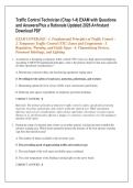 Traffic Control Technician &lpar;Chap 1-4&rpar; EXAM with Questions &NewLine;and Answers&sol;Plus a Rationale Updated 2026 A&plus;&sol;Instant &NewLine;Download PDF 