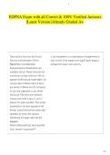 EDPNA Exam with all Correct & 100&percnt; Verified Answers &vert;Latest Version &vert;Already Graded A&plus;