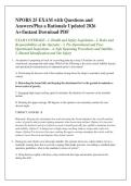 NPORS 25 EXAM with Questions and &NewLine;Answers&sol;Plus a Rationale Updated 2026 &NewLine;A&plus;&sol;Instant Download PDF 