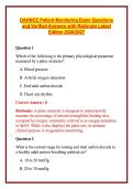 DAANCE Patient Monitoring Exam Questions and Verified Answers with Rationale Latest Edition 2026&sol;2027