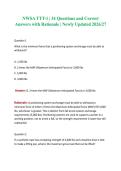 NWSA TTT-1 &vert; 34 Questions and Correct Answers with Rationale &vert; Newly Updated 2026&sol;27