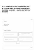 NUR 425 MEDSURG 2 EXAM 1 STUDY GUIDE &vert; NUR 425 MEDICAL-SURGICAL NURSING EXAM 1 PRACTICE QUESTIONS & ANSWERS &vert; COMPREHENSIVE REVIEW 2026&sol;2027