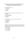 Test Bank for Lehninger Principles of Biochemistry&comma; 7th Edition &lpar;Chapters 1-28&rpar; &vert; All Questions & Verified Answers &vert; Instant Download