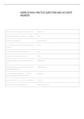 ASREB SCHOOL PRACTICE QUESTIONS AND ACCURATE ANSWERS