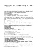 ASREB STATE TEST A-5 QUESTIONS AND ACCURATE ANSWERS