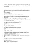 ASREB STATE TEST B-1 QUESTIONS AND ACCURATE ANSWERS