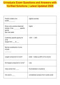 Urinalysis Exam Questions and Answers with&NewLine;Verified Solutions &vert; Latest Updated 2026