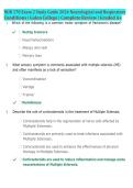 NUR 170 Exam 2 Study Guide &ndash; Neurological & Respiratory Conditions &lpar;Galen College&rpar; 2026&sol;2027 &vert; Complete Review &vert; Latest Update &vert; Graded A&plus;
