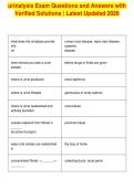 urinalysis Exam Questions and Answers with&NewLine;Verified Solutions &vert; Latest Updated 2026&NewLine;