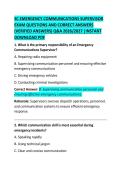 SC Emergency Communications Supervisor Exam Questions and Correct Answers &vert; Comprehensive Practice Test & Study Guide