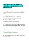 CPDT KA ACTUAL TEST PAPER FULL&NewLine;QUESTIONS AND ACCURATE ANSWERS&NewLine;GRADED APLUS&NewLine;