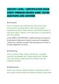 CROSSFIT LEVEL 1 CERTIFICATION EXAM&NewLine;SCRIPT PREMIUM REVIEW SHEET TESTED&NewLine;QUESTIONS AND ANSWERS&NewLine;