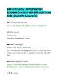 CROSSFIT LEVEL 1 CERTIFICATION&NewLine;EXAMINATION TEST VERIFIED QUESTIONS&NewLine;AND SOLUTIONS GRADED A&plus;&NewLine;