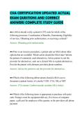 CSIA CERTIFICATION UPDATED ACTUAL&NewLine;EXAM QUESTIONS AND CORRECT&NewLine;ANSWERS COMPLETE STUDY GUIDE&NewLine;