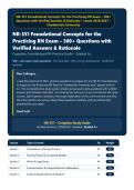 NR-351 Foundational Concepts for the Practicing RN Exam &vert; 300&plus; Questions with Verified Answers & Rationale &vert; Latest 2026&sol;2027 &vert; Graded A&plus;