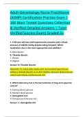 Adult-Gerontology Nurse Practitioner &NewLine;&lpar;AGNP&rpar; Certification Practice Exam &vert; &NewLine;100 Most Tested Questions Collection &NewLine;& Verified Detailed Answers &vert; Tutor &NewLine;Verified Success Exam&rpar; Graded A&plus; 
