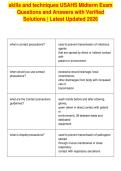 skills and techniques USAHS Midterm Exam&NewLine;Questions and Answers with Verified&NewLine;Solutions &vert; Latest Updated 2026