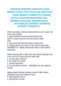 Certified Nursing Assistant &lpar;CNA&rpar; Exam Study Guide &vert; Complete 500 Questions & Answers with Detailed Rationales