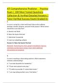 ATI Comprehensive Predictor     Practice &NewLine;Exam &vert; 100 Most Tested Questions &NewLine;Collection & Verified Detailed Answers &vert; &NewLine;Tutor Verified Success Exam&rpar; Graded A&plus;