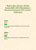 Week 4 Quiz&colon; SCI 251 &sol; SCI251 &lpar;Latest 2026 &sol; 2027&rpar; Microbiology &vert; Questions & Answers 100&percnt; Correct - Nightingale