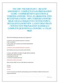 NSG 3160 &sol; NSG3160 EXAM 2 &ndash; HEALTH&NewLine;ASSESSMENT &sol; COMPLETE EXAM PREPARATION&NewLine;GUIDE &sol; COMPREHENSIVE QUESTIONS &&NewLine;VERIFIED ANSWERS &sol; WELL-ELABORATED&comma; STEPBY-STEP SOLUTIONS &sol; 100&percnt; VERIFIED ANSWERS &sol;&NewLine;HIGH-YIELD & FREQUENTLY TESTED TOPICS &sol;&NewLine;DETAILED EXAM REVI
