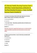 ATI Mental Health Nursing Practice Exam &vert; &NewLine;100 Most Tested Questions Collection & &NewLine;Verified Detailed Answers &vert; Tutor Verified &NewLine;Success Exam&rpar; Graded A&plus; 