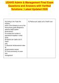 USAHS Admin & Management Final Exam&NewLine;Questions and Answers with Verified&NewLine;Solutions &vert; Latest Updated 2026