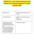 USAHS IFS 1 Unit 5 Exam Questions and&NewLine;Answers with Verified Solutions &vert; Latest&NewLine;Updated 2026