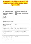 USAHS IFS 1 Unit 2 Exam Questions and&NewLine;Answers with Verified Solutions &vert; Latest&NewLine;Updated 2026