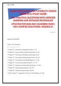 NASM Stretching & Flexibility Coach&colon; 260&plus; Practice Questions with Verified Answers & Detailed Rationales