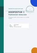 Samenvatting Maatschappijleer &vert; Parlementaire democratie &vert; VWO