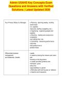 Admin USAHS Key Concepts Exam&NewLine;Questions and Answers with Verified&NewLine;Solutions &vert; Latest Updated 2026
