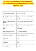USAHS Conditions Final Exam Questions&NewLine;and Answers with Verified Solutions &vert; Latest&NewLine;Updated 2026