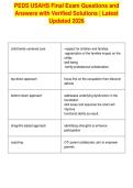 PEDS USAHS Final Exam Questions and&NewLine;Answers with Verified Solutions &vert; Latest&NewLine;Updated 2026