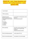 USAHS ISF 1 Unit 1 Exam Questions and&NewLine;Answers with Verified Solutions &vert; Latest&NewLine;Updated 2026