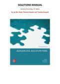 Solutions Manual for Advanced Accounting 15th Edition by Joe Ben Hoyle&comma; Thomas Schaefer and Timothy Doupnik&comma; Chapter 1-19 &vert; All Chapters