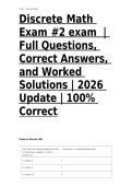 Discrete Math Exam &num;2 exam  &vert; Full Questions&comma; Correct Answers&comma; and Worked Solutions &vert; 2026 Update &vert; 100&percnt; Correct&period;&NewLine;&NewLine;&NewLine;&NewLine;C&NewLine;&NewLine;&NewLine;Terms in this set &lpar;30&rpar;&NewLine;&NewLine;