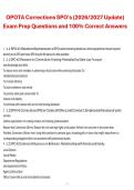 OPOTA Corrections SPO's 2026&sol;2027 &ndash; Comprehensive Exam Prep Questions and Correct Answers