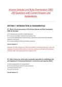 Arizona Statutes and Rules Examination &lpar;SRE&rpar;&colon; 200 Questions with Correct Answers and Explanations&period;