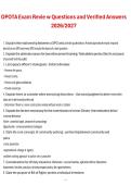 OPOTA Exam Review Questions and Verified Answers 2026&sol;2027 &ndash; Comprehensive Peace Officer Certification Study Guide