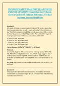 PNP CERTIFICATION EXAM PREP 2026 UPDATED &NewLine;PRACTICE QUESTIONS Comprehensive Pediatric &NewLine;Review Guide with Detailed Rationales&comma; Verified &NewLine;Answers&comma; Success Workbook