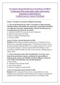Psychiatric-Mental Health Nurse Practitioner PMHNP &NewLine;Certification 2026 Latest Study Guide with Practice &NewLine;Questions & Clinical Review &NewLine;Verified Answers &vert; Success Workbook 