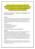 WHNP CERTIFICATION EXAM PREP 2026 &NewLine;UPDATED PRACTICE QUESTIONS Comprehensive &NewLine;Women's Health Review with Detailed Rationales&comma; &NewLine;Verified Answers&comma; Success Workbook