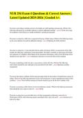 NUR 254 Exam 4 Questions & Correct Answers &vert;&NewLine;Latest Updated 2025-2026 &vert; Graded A&plus;&period;