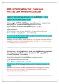 FIRE INSTRUCTOR 1 FINAL EXAM - PRACTICE EXAM AND STUDY GUIDE &vert;  ACTUAL EXAM QUESTIONS & VERIFIED ANSWERS &vert; GRADE A&plus; &lpar;LATEST 2024 EDITION&rpar;