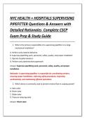 NYC HEALTH &plus; HOSPITALS SUPERVISING &NewLine;PIPEFITTER Questions & Answers with &NewLine;Detailed Rationales  Complete CSCP &NewLine;Exam Prep & Study Guide 