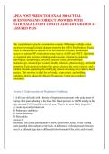 APEA POST PREDICTOR EXAM 300 ACTUAL &NewLine;QUESTIONS AND CORRECT ANSWERS WITH &NewLine;RATIONALE LATEST UPDATE ALREADY GRADED A&plus; &NewLine;ASSURED PASS
